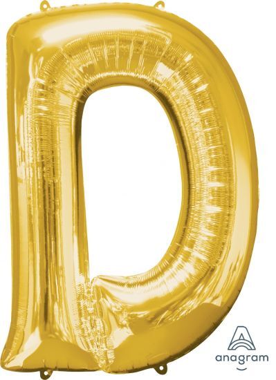 Gold Letter D Balloon 86cm at $20 | My Sweet Box