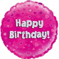 Happy Birthday Pink Sparkle 45cm