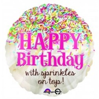 Happy Birthday Sprinkle Balloon 45cm