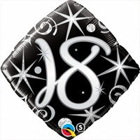 Black 18th Balloon 45cm
