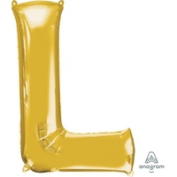 Gold Letter L Balloon 86cm