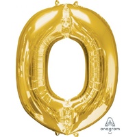 Gold Letter O Balloon 86cm
