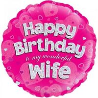 Happy Birthday Wife Balloon 45cm
