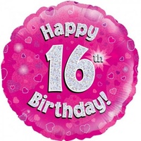Happy 16th Birthday Pink Sparkle 45cm