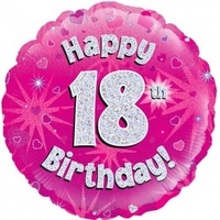 Happy 18th Birthday Pink Sparkle 45cm