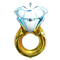 Gold Diamond Ring Balloon 103cm