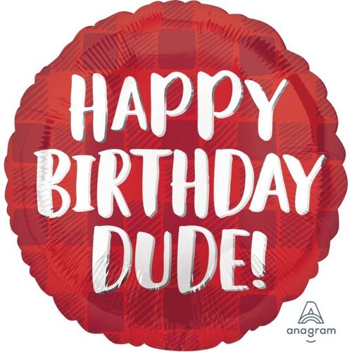 Happy Birthday Dude Balloon 45cm