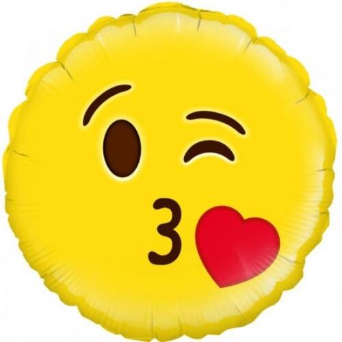Blow A Kiss Emoji Balloon 45cm