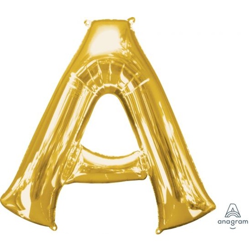 Gold Letter A Balloon 86cm
