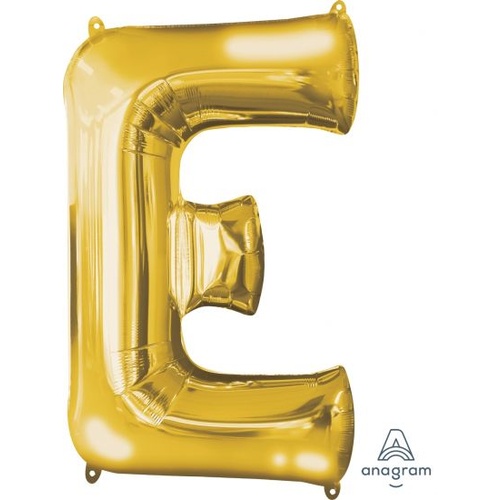 Gold Letter E Balloon 86cm