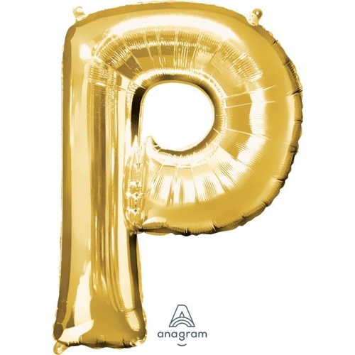 Gold Letter P Balloon 86cm