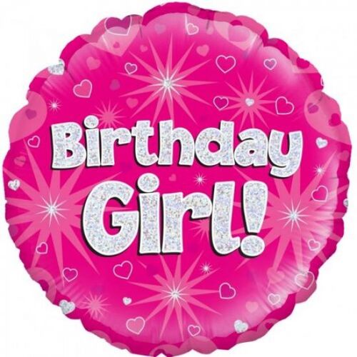 Birthday Girl Pink Sparkle 45cm