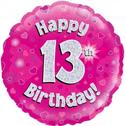 Happy 13th Birthday Pink Sparkle 45cm