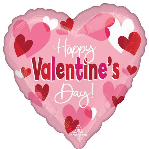 Happy Valentine's Day Heart Balloon 45cm