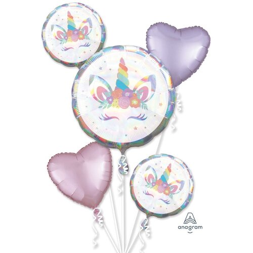 Iridescent Unicorn Balloon Bouquet