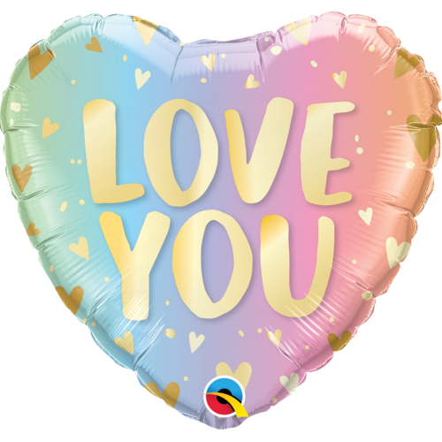 Pastel Love You Heart Balloon 45cm