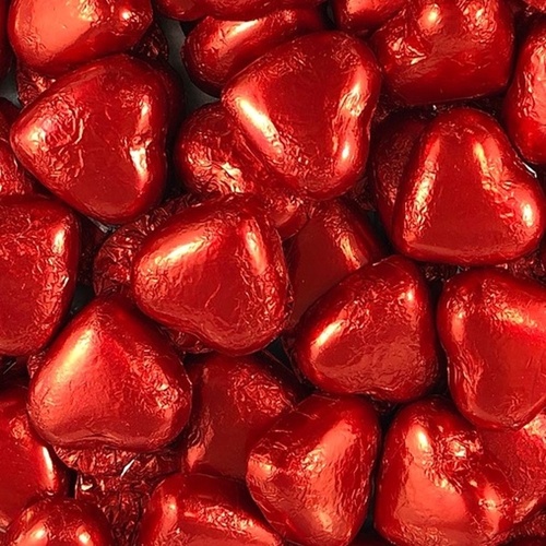 6 Red Love Heart Chocolates