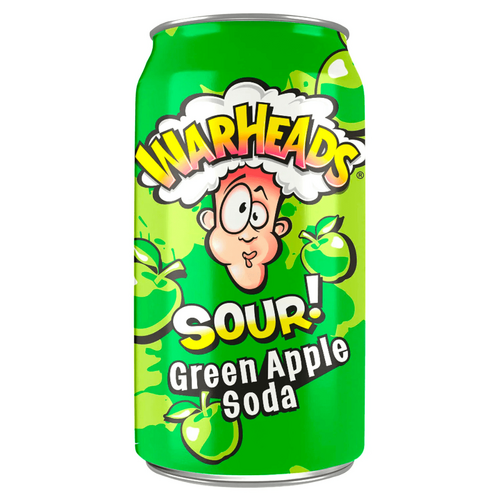 Warheads Sour Green Apple Soda 355ml