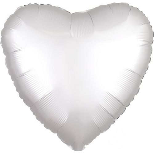 White Heart Balloon 45cm